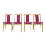 4x danish daning chair in velvet by k. høffer-larsen