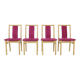 4x danish daning chair in velvet by k. høffer-larsen
