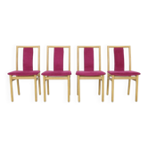 4x danish daning chair in velvet by k. høffer-larsen