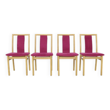 4x danish daning chair in velvet by k. høffer-larsen
