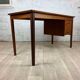 Scandinavian double-sided vintage teak desk, 60s