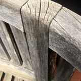 oval garden bench vintage solid teak "franck west" rare curved shape