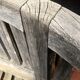 oval garden bench vintage solid teak "franck west" rare curved shape