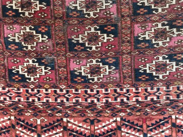 Tapis ancien Selle Tékké Boukhara fait main 64X107 CM