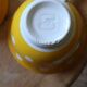 Two Large Yellow Polka Dot Cups Sarreguemines Vintage