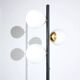 Vintage Italian Stilnovo floor lamp from the mid-century with opaline glass globes and a marble base.