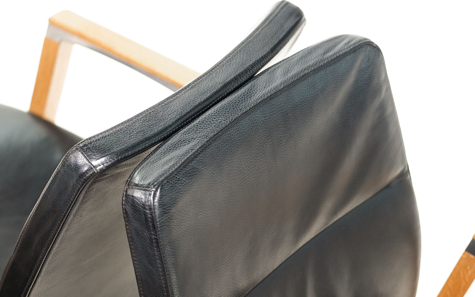 A Set of Four Sven Christiansen for Sven Fulcrum Leather Office Armchairs