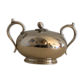 Sucrier anglais en nickel de James Dixon & Sons, fin XIXème siècle