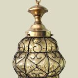 Amber Venetian lantern pendant light