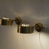 Appliques suedoises en laiton 1970