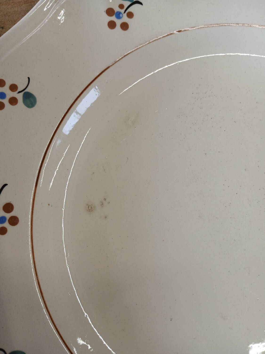 9 old flat plates Digoin Sarreguemines
