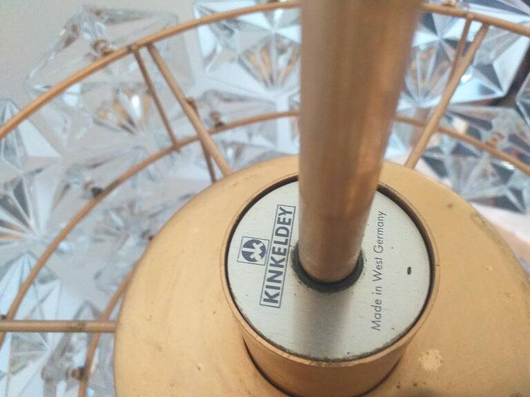 Chandelier en verre BIG des années 1970, Kinkeldey, Allemagne.