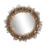 Palwa Crystal Back lid mirror, Hollywood Regency 1970s