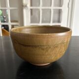 Stoneware salad bowl signed jg