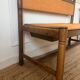 Banc provençal bois et paille rustique