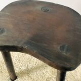 Pair of brutalist tripod stools