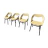 Série de 4 chaises Louis Paolozzi vers 1950