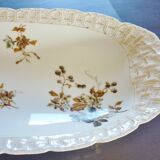 Long fish and meat dish, 19th century, Haviland Limoges porcelain, 66cm