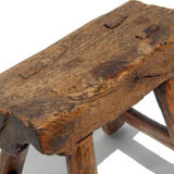 Small wood farm tabouret