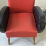 Rock n roll style skai armchair