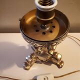 Lampe ananas verre et bronze