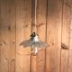 Suspension vintage 1930 en verre prismatique