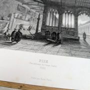 Camposanto, Pise, gravure ancienne, imprimée en 1841.