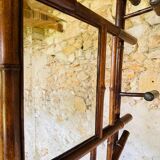 Vintage bamboo entrance hall with mirror circa 1920's