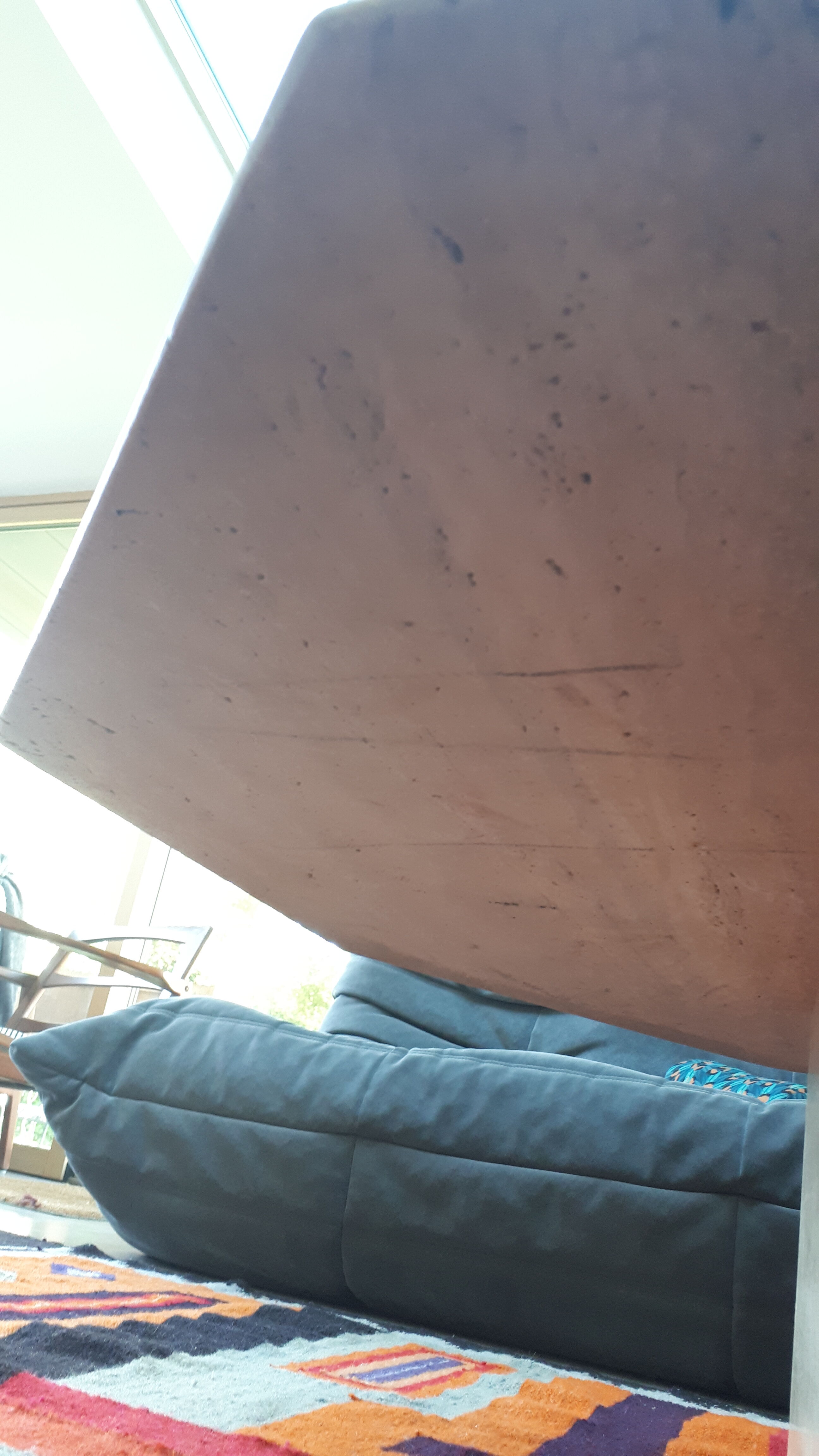 70s travertine coffee table