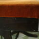 Lyre leg stool with storage, lion paw feet, English style.