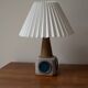 Lampe de table en céramique danoise beige/ lilas/ bleu
