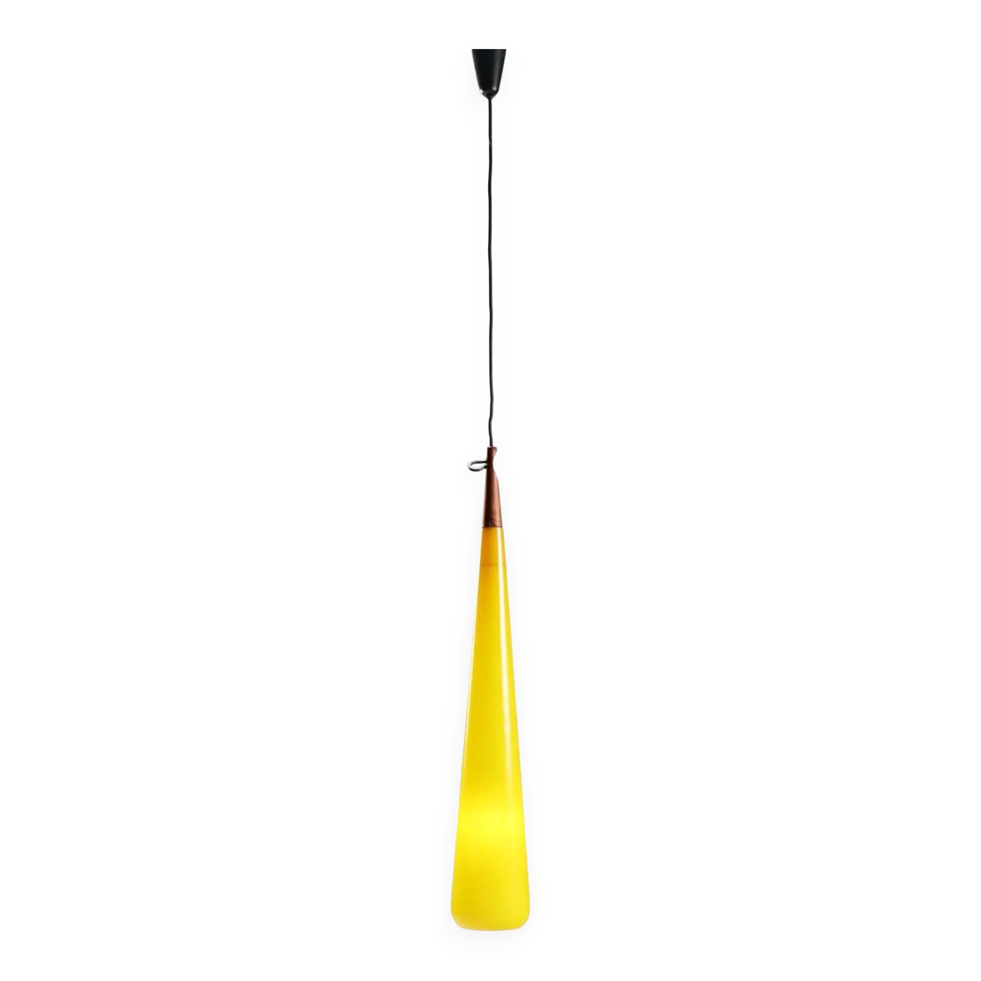 1960s yellow Murano glass pendant light