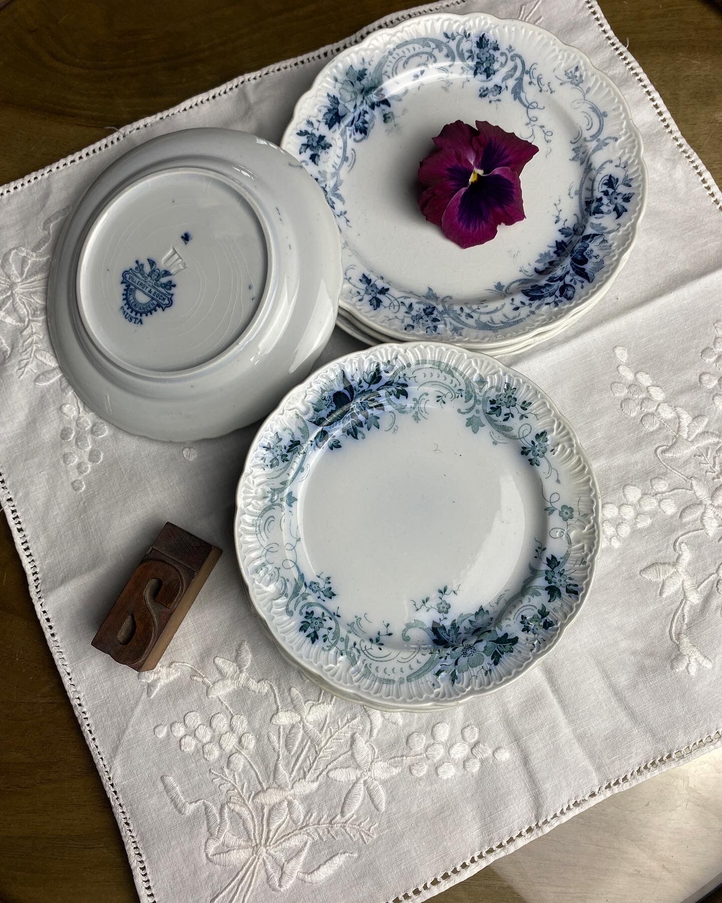 Old Villeroy and Boch entremet plates