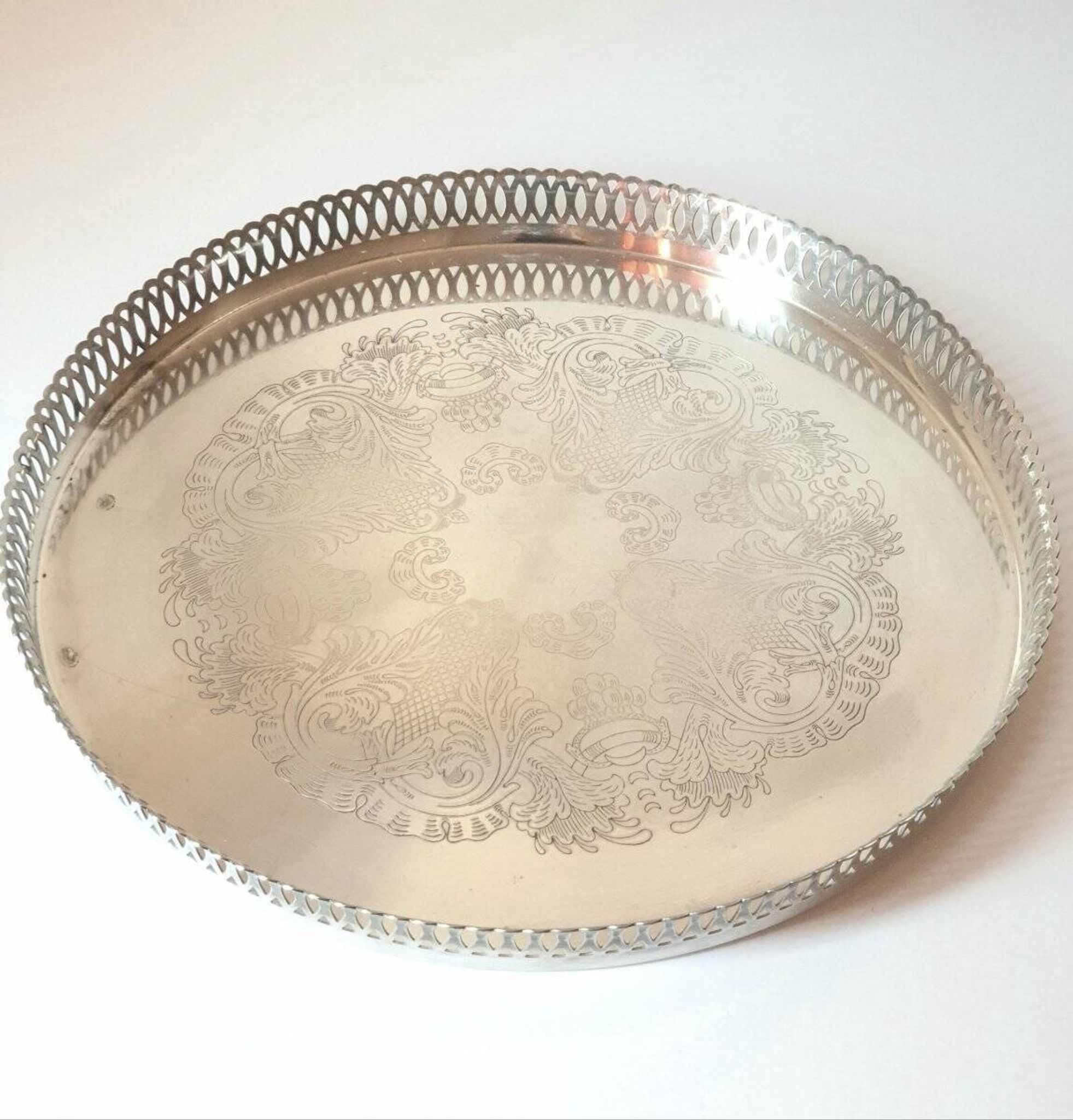 Silver-plated service tray 20th century