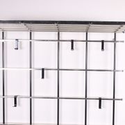 Vintage chrome color aluminum wall coat rack 1950s