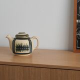 Stoneware teapot, Danish design, 1960s, manufactured by Okela