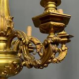 Louis XVI style chandelier. Solid bronze.