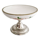 Porcelain cup on silver metal foot