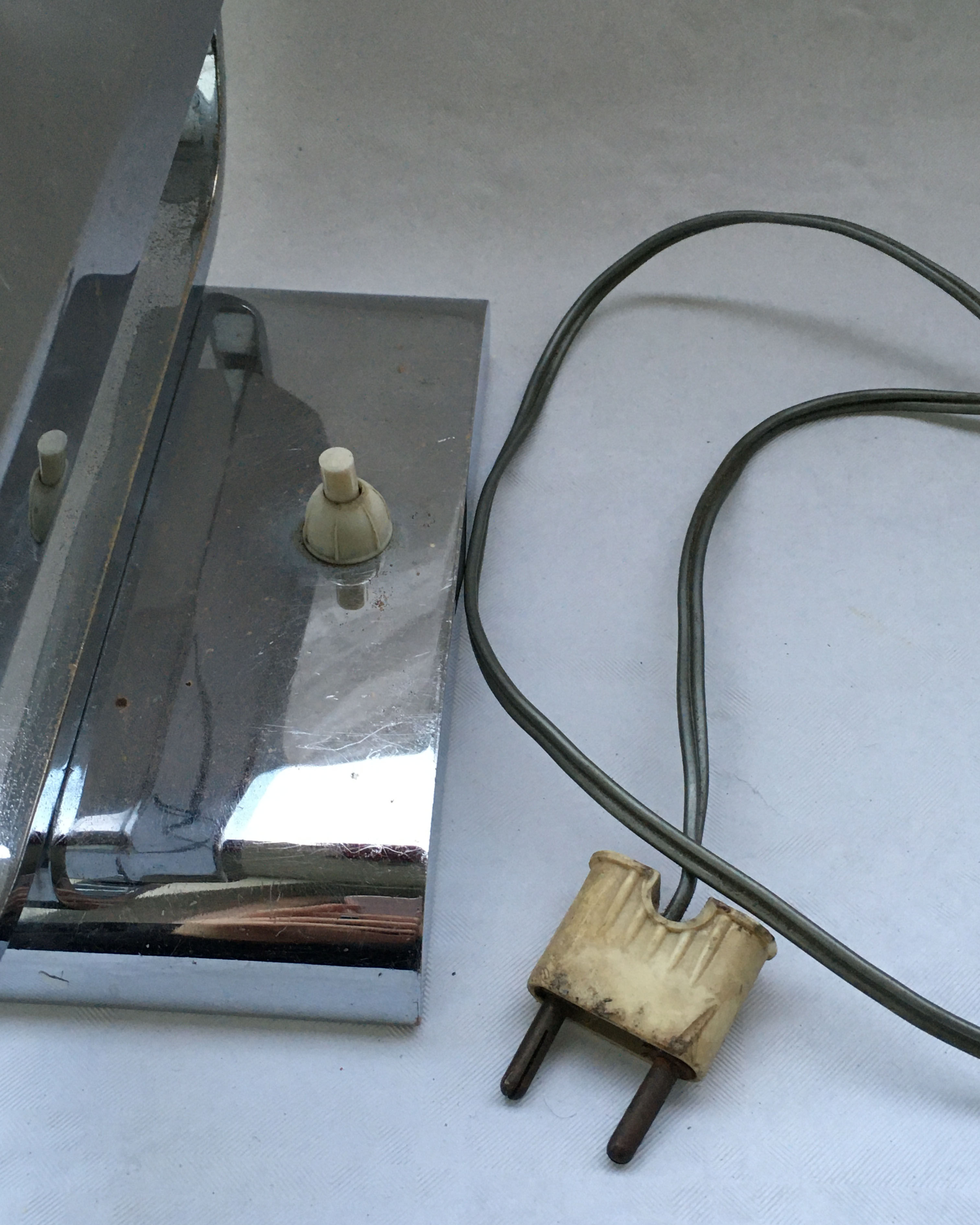 Chrome metal desk lamp 1930/40