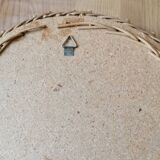 Wicker mirror braid vintage wall