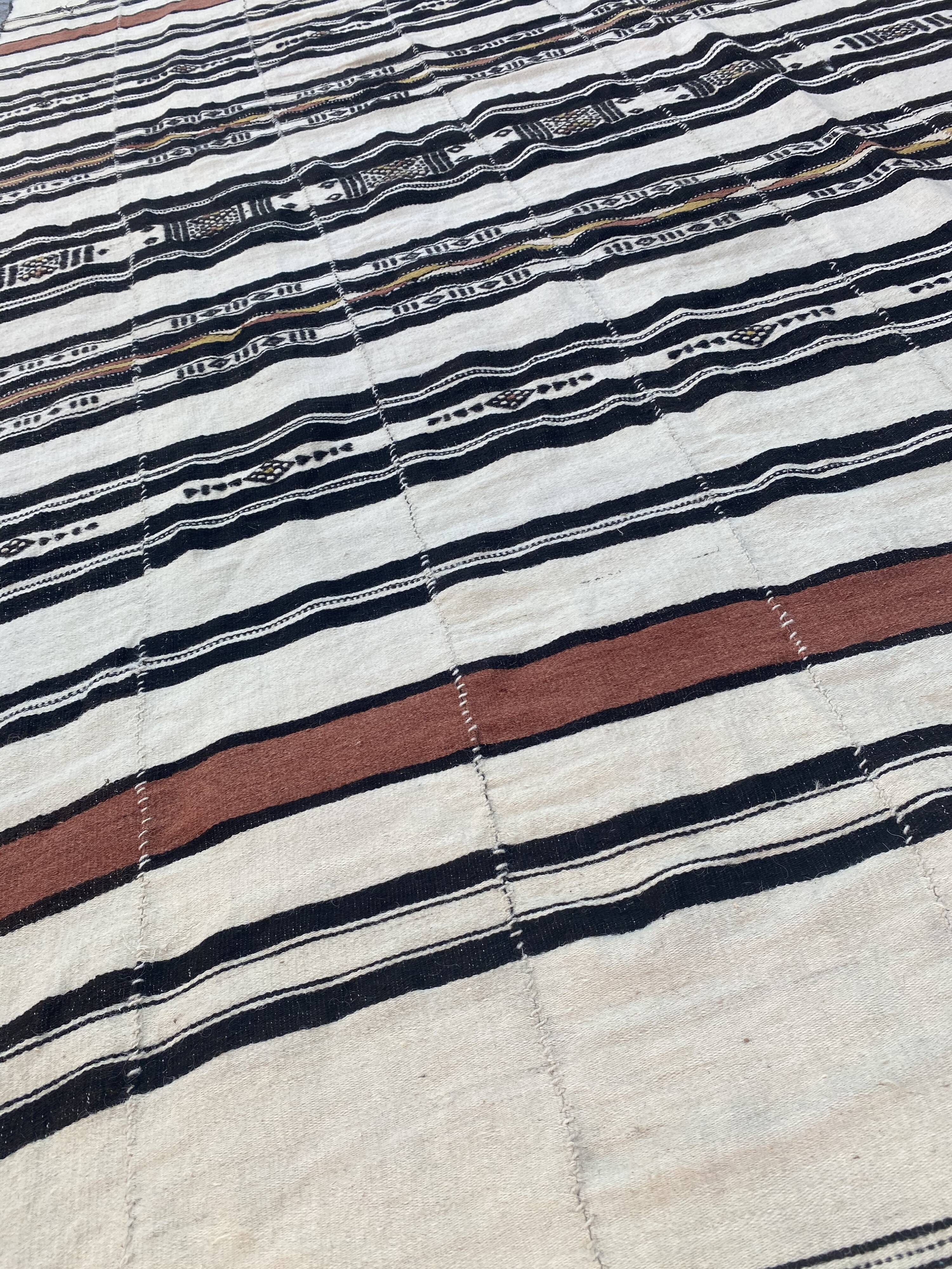 Kilim ancient weaving of Mali handmade 134x254 cm