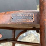 Set of 4 curved wooden bistro chairs