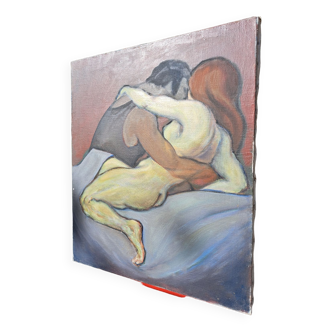 Canvas "the embrace" of the painter perales