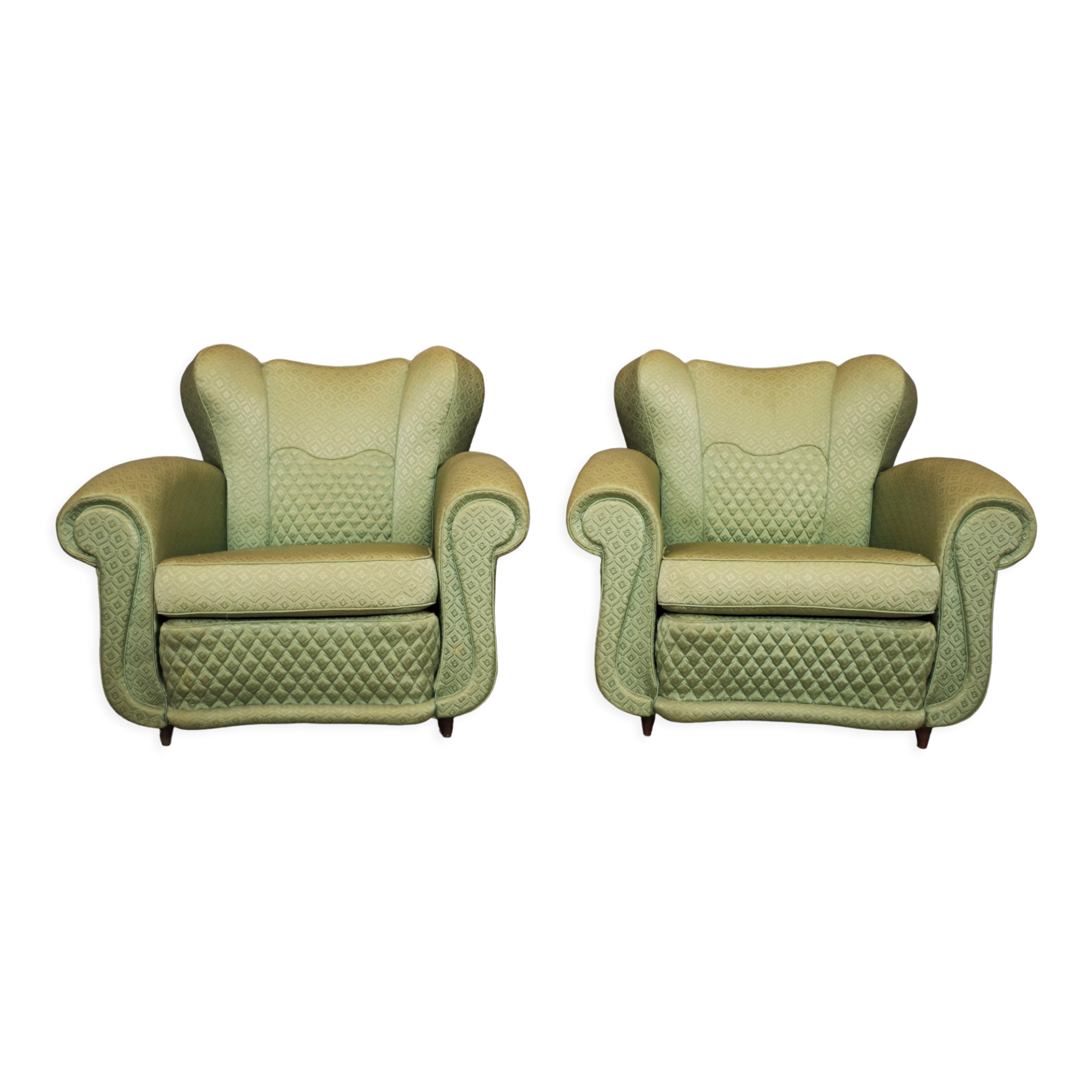 Fan chairs in the style of Polo Buffa, 50s, set of 2