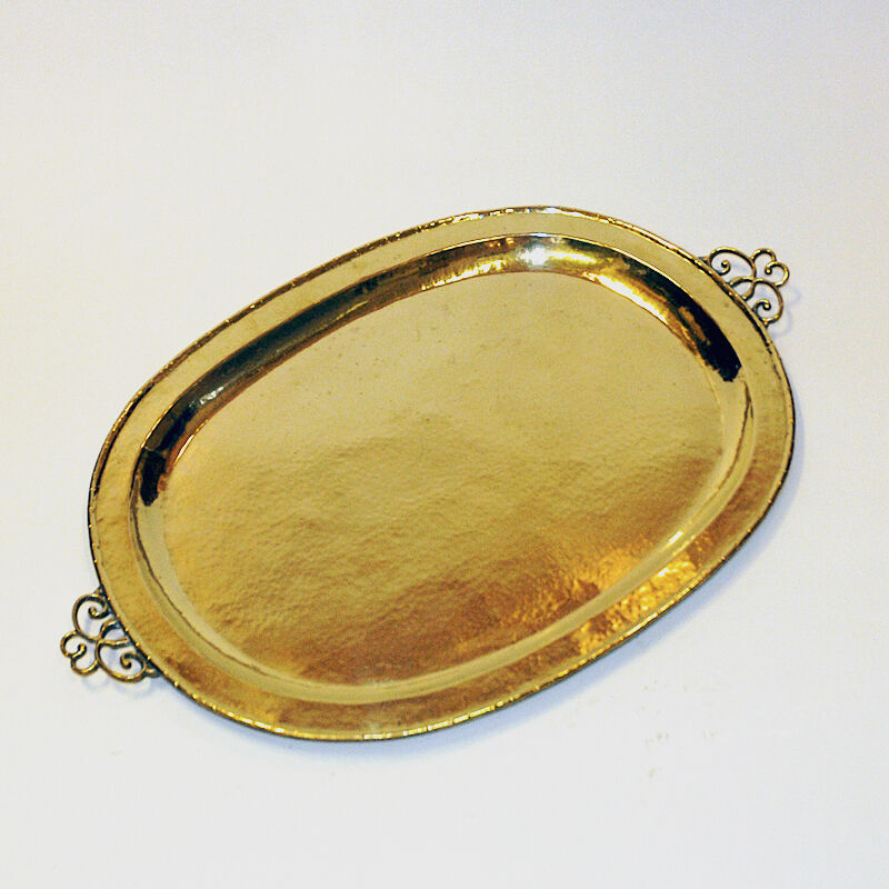Brass tray with handles by Erickson 1930s Sweden