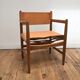 Wood and leather armchairs Borge Mogensen