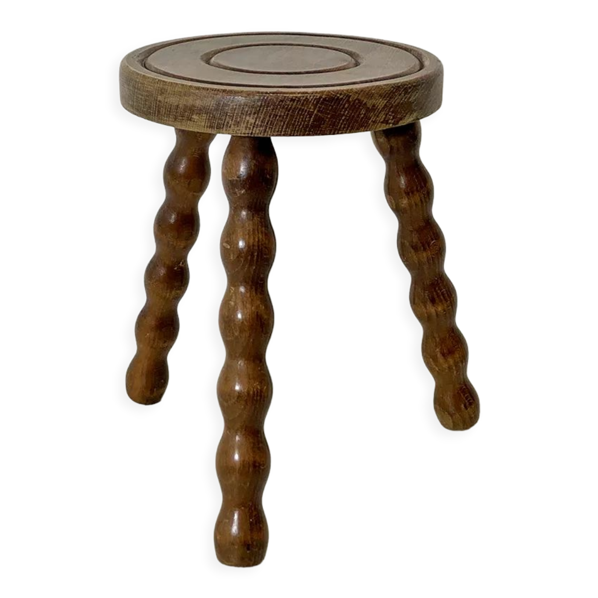 Tripod twisted feet stool