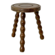 Tripod twisted feet stool