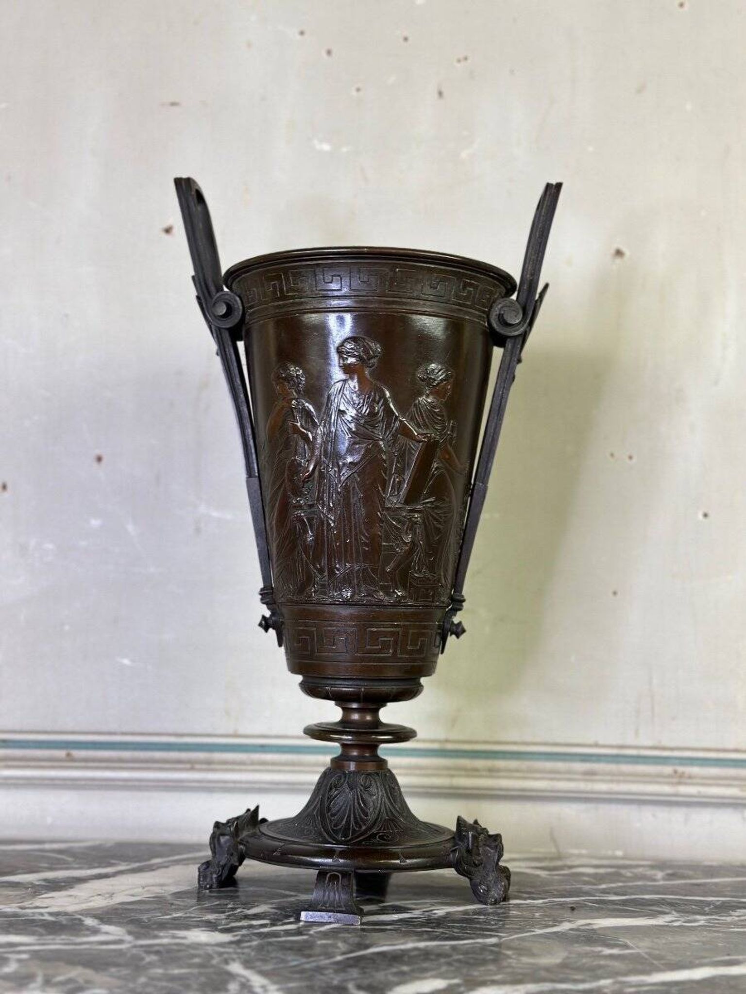 Bronze vase in the antique style, France circa 1880.