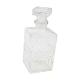 Chiseled glass whisky carafe